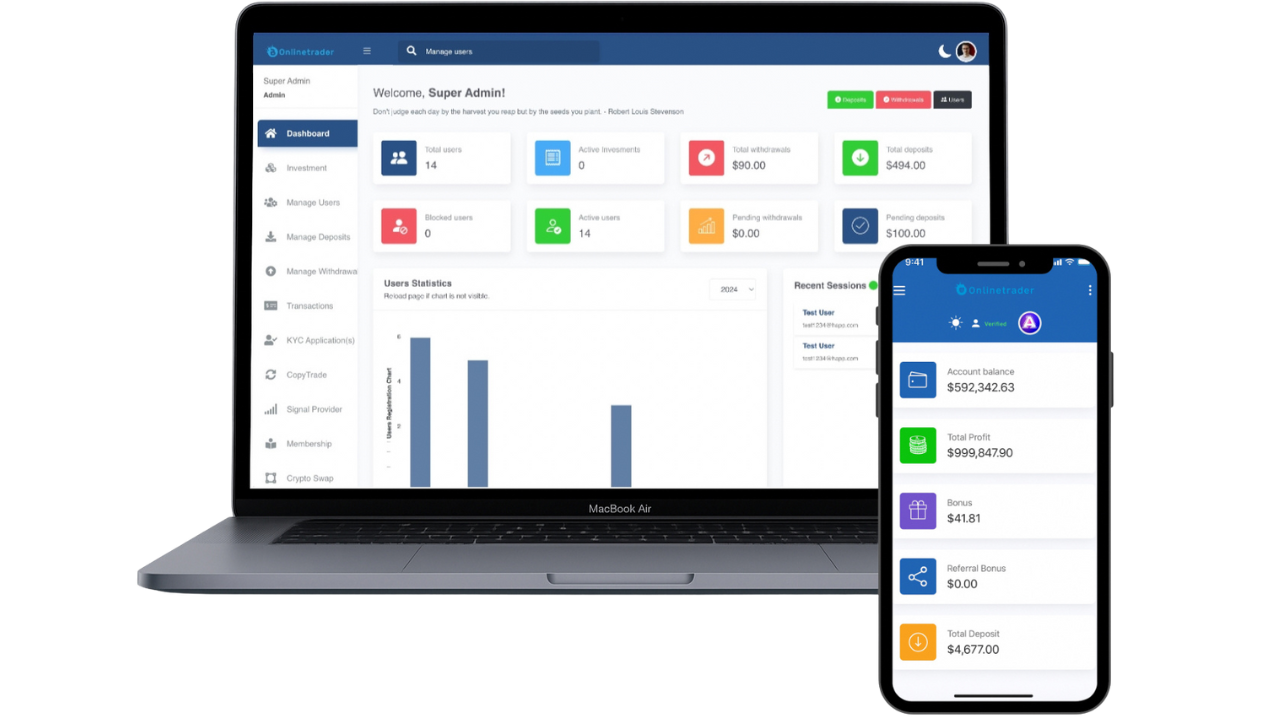 Getonlinetrader platform preview